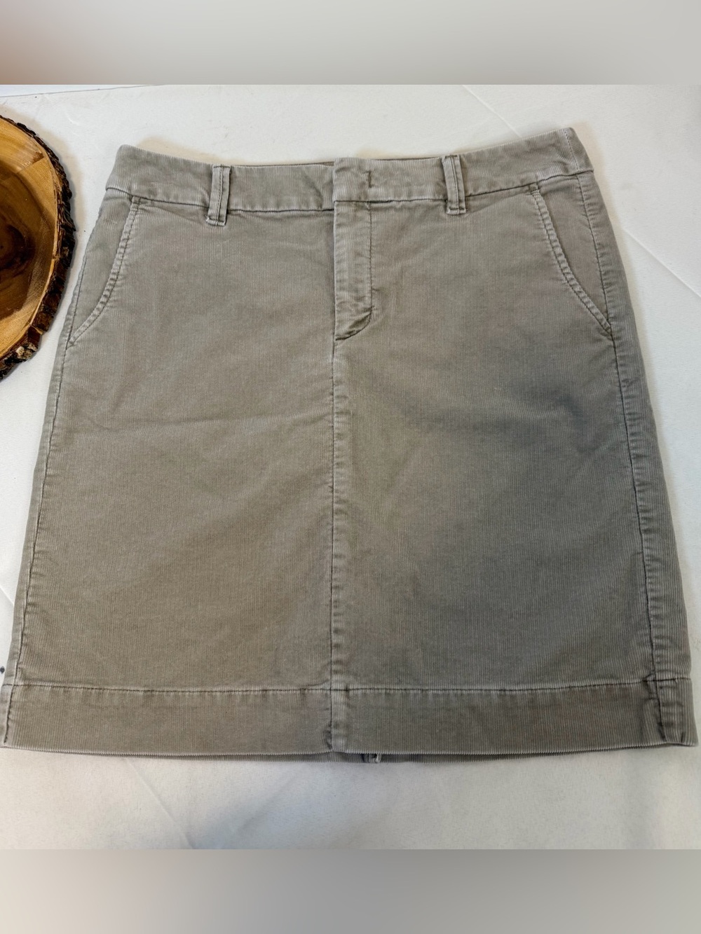 Eddie Bauer soft cotton Corduroy Casual Mini Skirt light brown A-Line Women’s 12